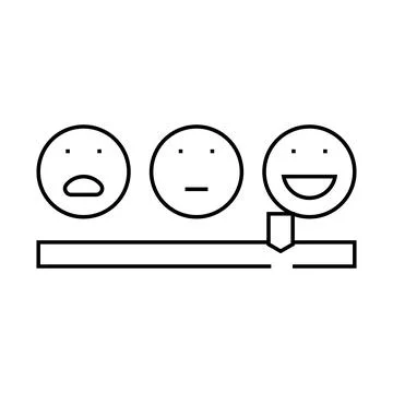 Satisfaction customer testimonial line icon vector illustration Stock Illustration