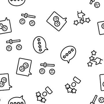Satisfaction Feedback Vector Seamless Pattern Stock Illustration