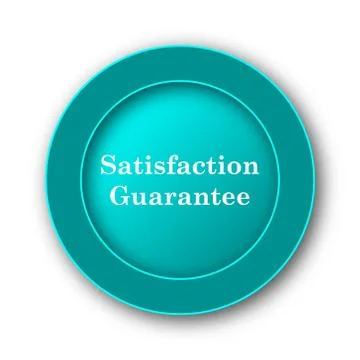  Satisfaction guarantee icon. Internet button on white background. Stock Illustration