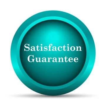 Satisfaction guarantee icon. Internet button on white background.. Stock Illustration