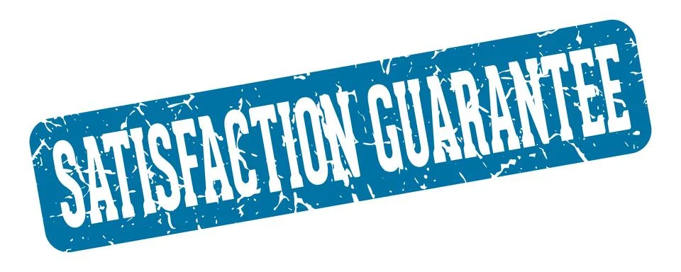 Satisfaction guarantee rectangular sign. satisfaction guarantee stamp 스톡 일러스트
