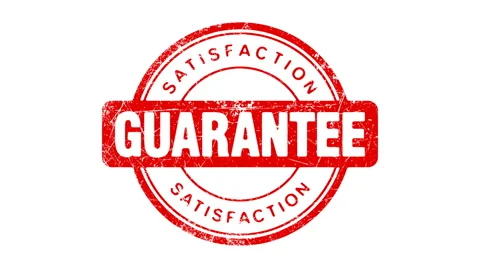 SATISFACTION GUARANTEE stamp Stock Footage 1006720