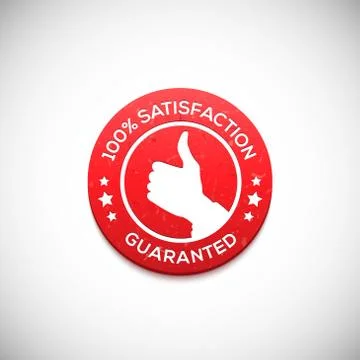 Satisfaction guaranteed label Stock Illustration