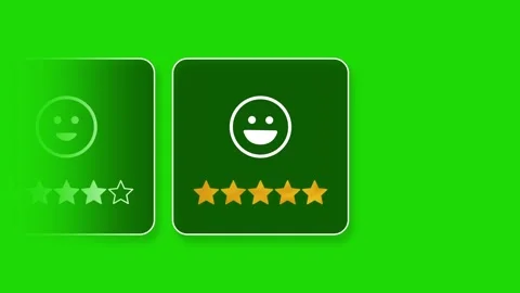 Satisfaction level animation, five star satisfaction rating, customer  Video stock 305990377