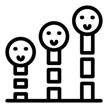 Satisfaction level chart icon outline vector. Feedback control Stock Illustration