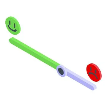 Satisfaction level icon isometric vector. Customer feedback Illustrazione stock