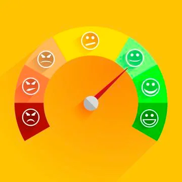 Satisfaction meter Stock Illustration