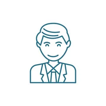 Satisfaction with own work linear icon concept. Satisfaction with own work line Stock Illustration