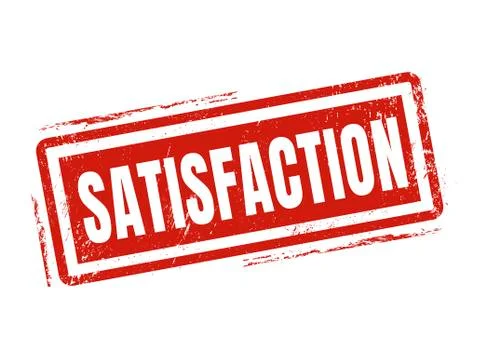 Satisfaction red stamp style Illustrazione stock