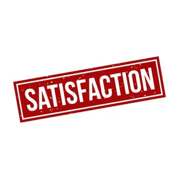 Satisfaction Stamp, Satisfaction Grunge Square Sign Stock Illustration