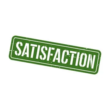 Satisfaction Stamp, Satisfaction Grunge Square Sign Stock Illustration