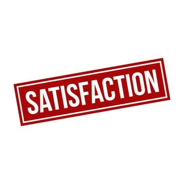 Satisfaction Stamp, Satisfaction Grunge Square Sign Stock Illustration