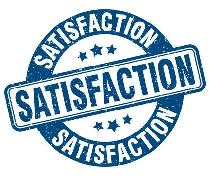Satisfaction stamp. satisfaction label. round grunge sign Stock Illustration