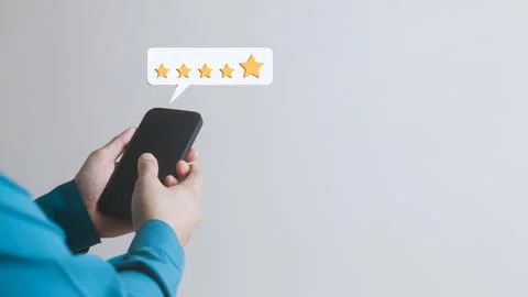 Satisfaction Survey Concept Reviews Customer Quality Assessment, Customer Rat Stock Photos