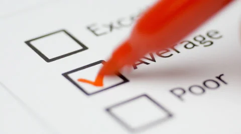 Satisfaction survey ticks, CU Stock Footage 33790804