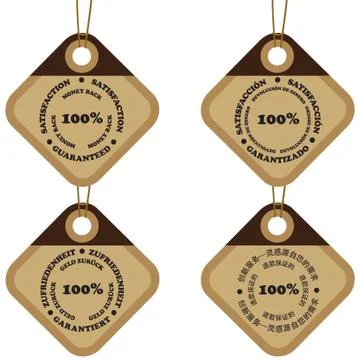 Satisfaction tags Stock Illustration