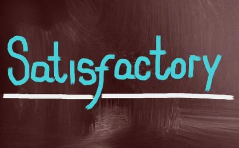 Satisfactory concept Stock Illustration