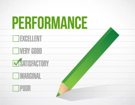 Satisfactory performance review illustration design graphic over white backgr Stock Illustration