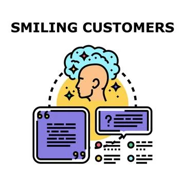 Satisfied customer feedback and experience concept Stock Illustration