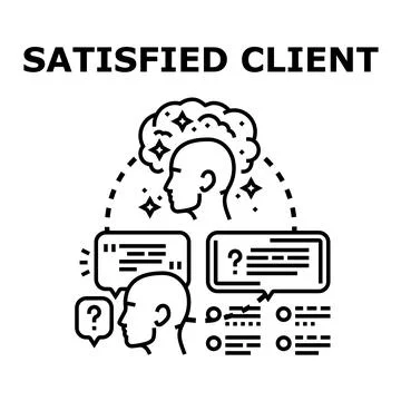 Satisfied customer finding a positive solution experience Ilustración de archivo