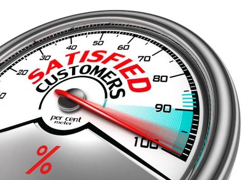 Satisfied customers conceptual meter Stock Illustration