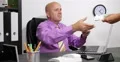Satisfied Day Business Manager Sign Contract Count Cash Income Business Concept 4k or 4k+ Resolution