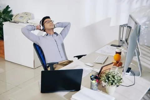 Satisfied Indian programmer Foto stock