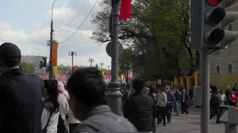 Satisfied public Stock Footage 5837102