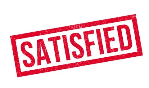 Satisfied rubber stamp Ilustración de archivo