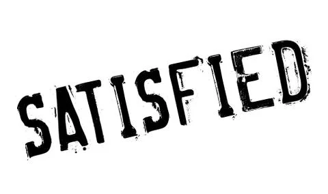 Satisfied rubber stamp Ilustración de archivo