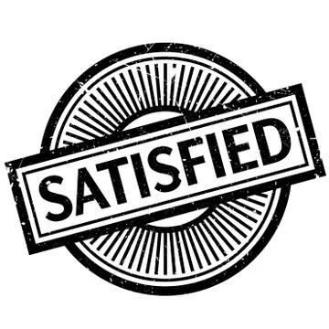 Satisfied rubber stamp Ilustración de archivo