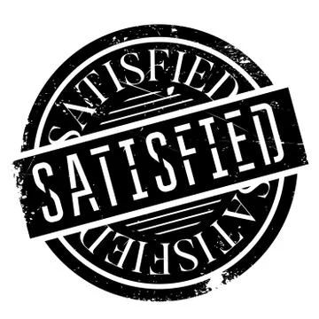 Satisfied rubber stamp Ilustración de archivo