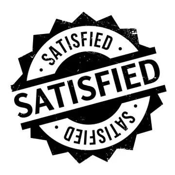 Satisfied rubber stamp Ilustración de archivo