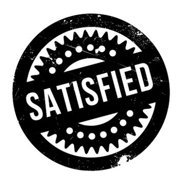 Satisfied rubber stamp Ilustración de archivo