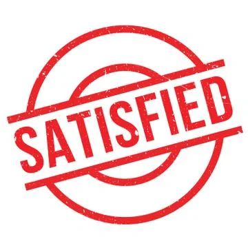 Satisfied rubber stamp Ilustración de archivo