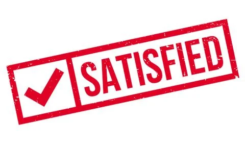 Satisfied rubber stamp Ilustración de archivo