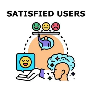 Satisfied user rating customer experience concept Ilustración de archivo