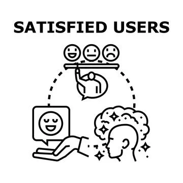 Satisfied user rating customer experience concept Ilustración de archivo