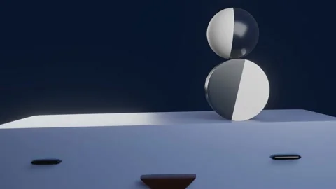 Satisfying Balancing balls Stock Footage 131401295