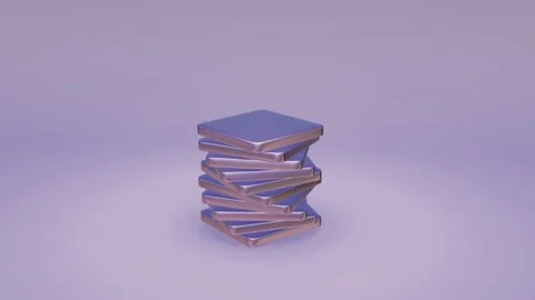 Satisfying loop animation of rotations plates Stock Footage