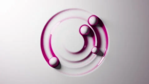 Satisfying loop of balls in circles Stock Footage 253620178