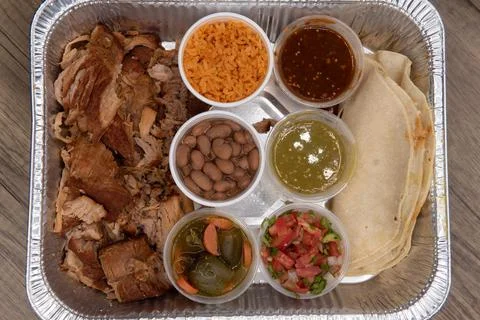 Satisfying taste of Mexican food. Stock Photos