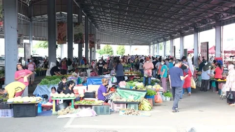 Satok Market Vegetable Section Stock Footage 171275327