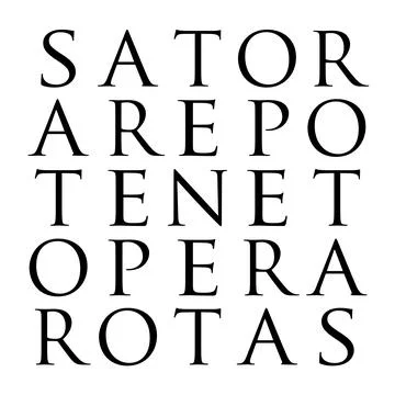 Sator Square, also called Rotas-Sator or Templar Magic Square Ilustração Stock