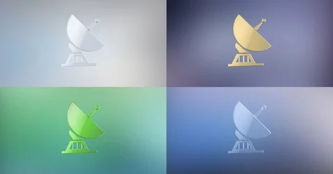 Sattelite 3d Icon Stock Footage 76959492