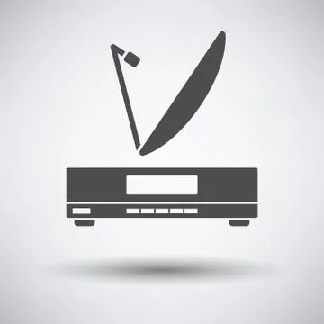 Sattelite receiver with antenna Stock Illustration