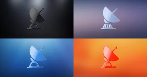 Sattelite S 3d Icon Stock Footage 75668165