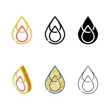 Saturated fat color icon vector simplified Stock Illustration