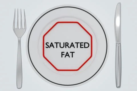 SATURATED FAT concept Stock Illustration