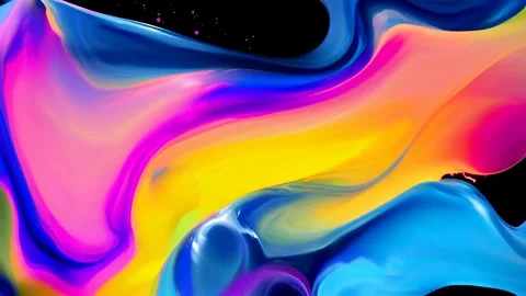 Saturated gradient stream flows like molten color Stock Footage 317072709